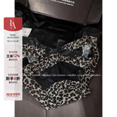 「LA」禁欲豹纹lady 性感印花镂空蕾丝蝴蝶结透气诱惑欧美女内裤