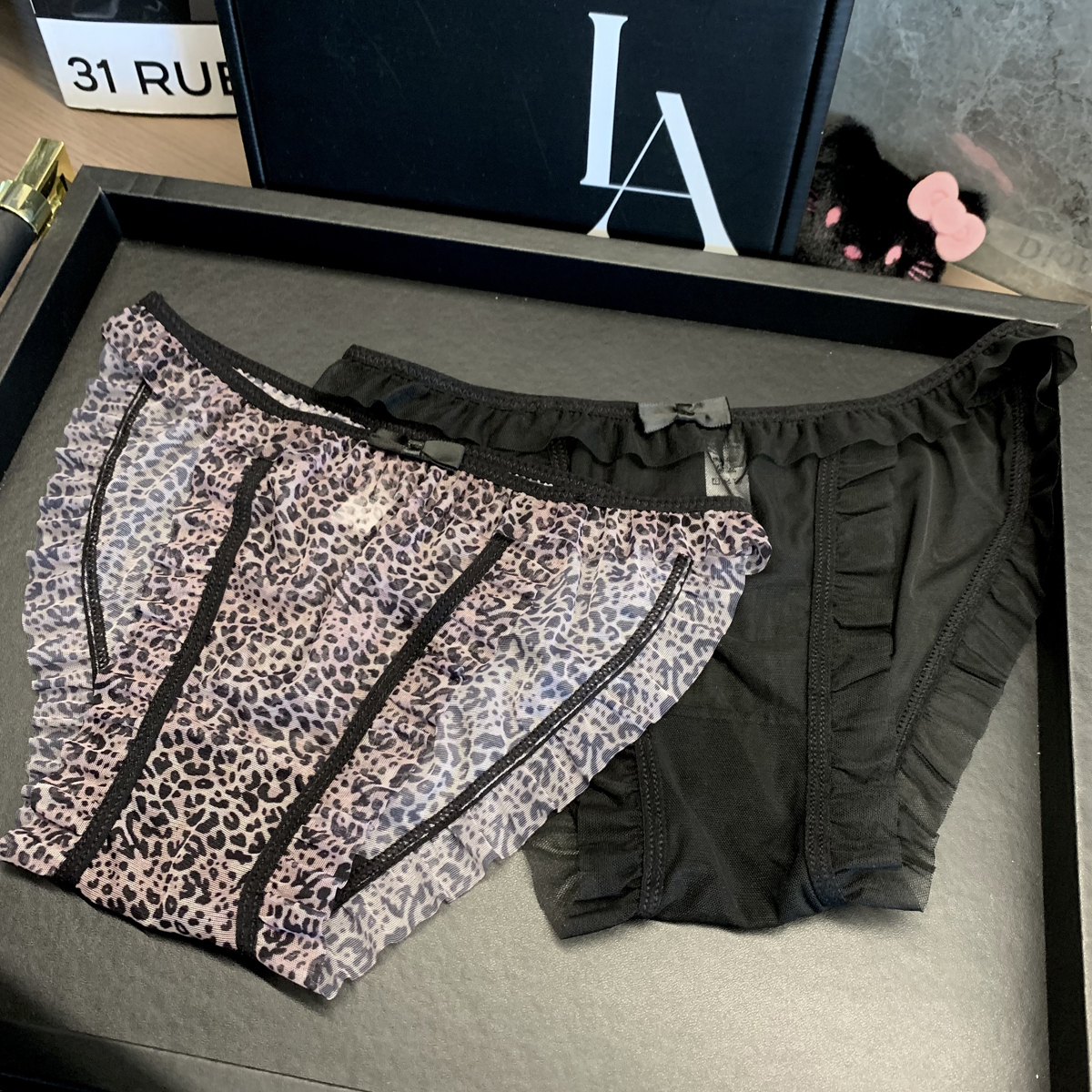 「LA」Casey·凯西丨欲焰系列*纵情豹纹欧美性感低腰纯欲女士内裤