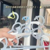 寝室晾衣防滑固定扣防风衣架晒衣架防风防滑衣服防滑防刮风衣架