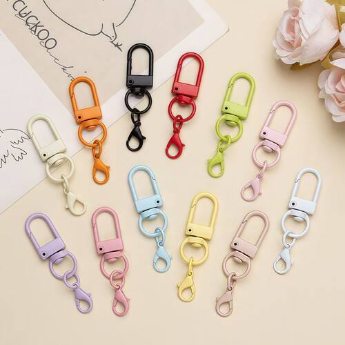 爆款彩色门扣组合挂扣圈环DIY拼豆钥匙扣配件装饰饰品配件材料