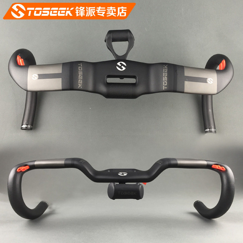新款TOSEEK全碳纤维公路车弯把破风把手跑车把 灰标 抬升中空弯把|ruв категории велосипед/езда оборудования/запасных частей, велосипед нулевой/аксессуары, велосипедный руль - от Buy2taobao.com для оказания профессиональной услуги покупки агента Taobao