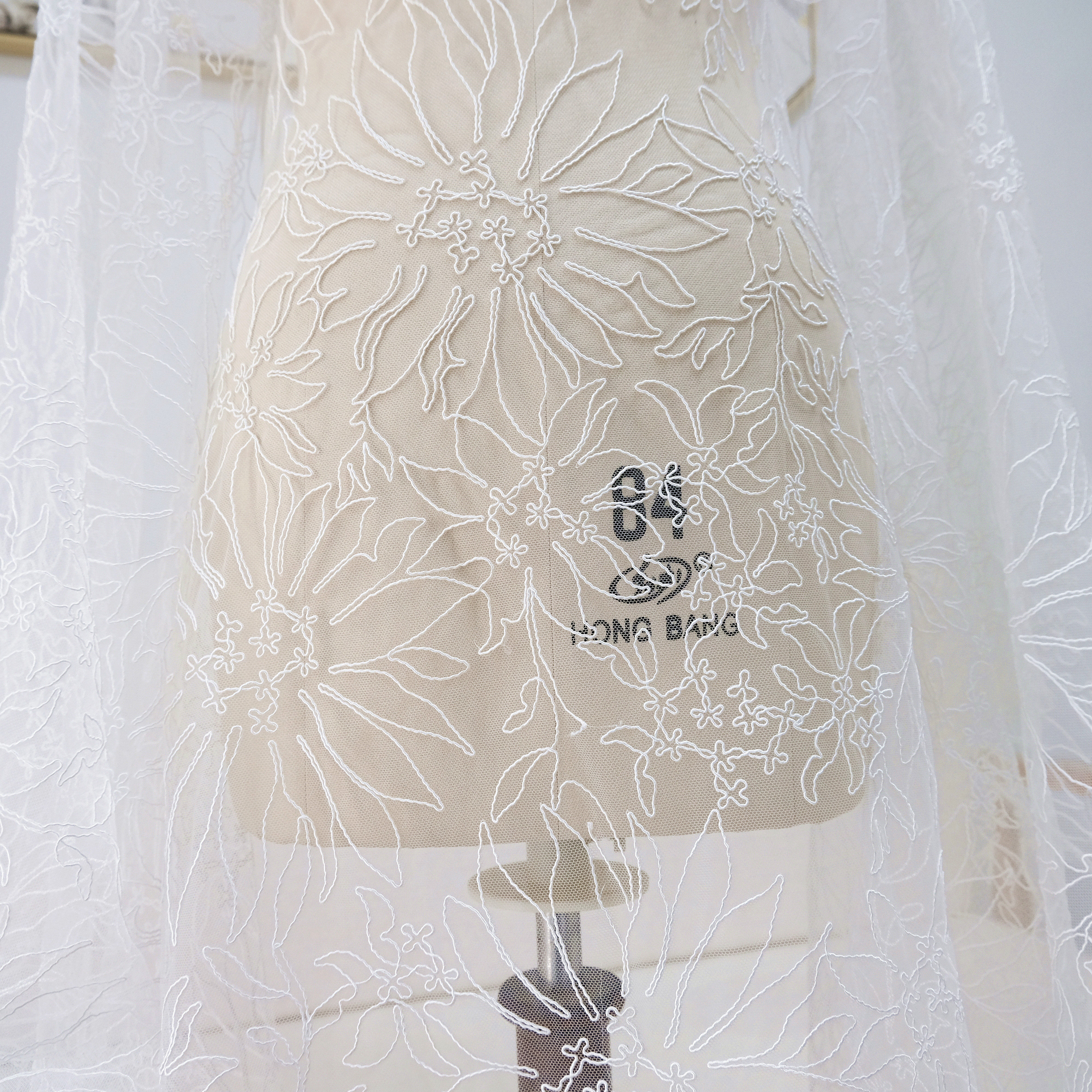 夏季车骨蕾丝面布料连衣裙婚纱礼服汉服刺绣diy装饰桌布清仓特价