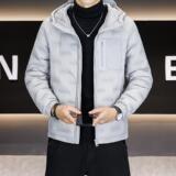 【新标90绒可】户外连帽男士羽绒服1076-1P140，男装羽绒服，星座1411A