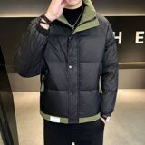 立领羽绒服男士冬季新款潮牌帅气休闲加厚白鸭绒外套男装976p120，男装羽绒服，星座1411A