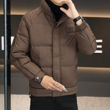 【50绒有报告】羽绒服男潮牌拼接加厚保暖面包服1008-1P130，男装羽绒服，星座1411A