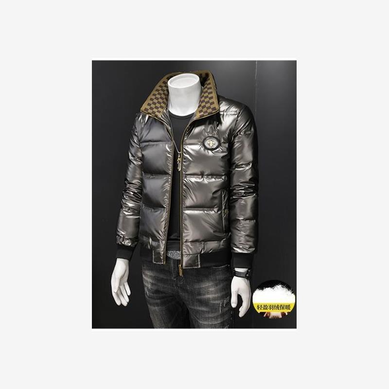 欧洲站冬季新款立领羽绒服男休闲时尚免洗轻薄白鸭绒保暖990P100，男装羽绒服，星座1411A