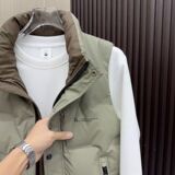 【50绒有报告】553秋冬新款时尚拼色设计感免洗立领羽绒马甲，女装马甲，星座1411A