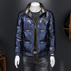 羽绒服男刺绣冬季新款韩版百搭青年情侣设计小众亮2967p100图片