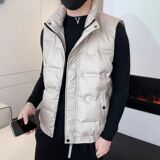 羽绒马甲男2025秋冬季新款休闲背心马夹无袖羽绒服保暖823P70，男装背心/马甲，星座1411A