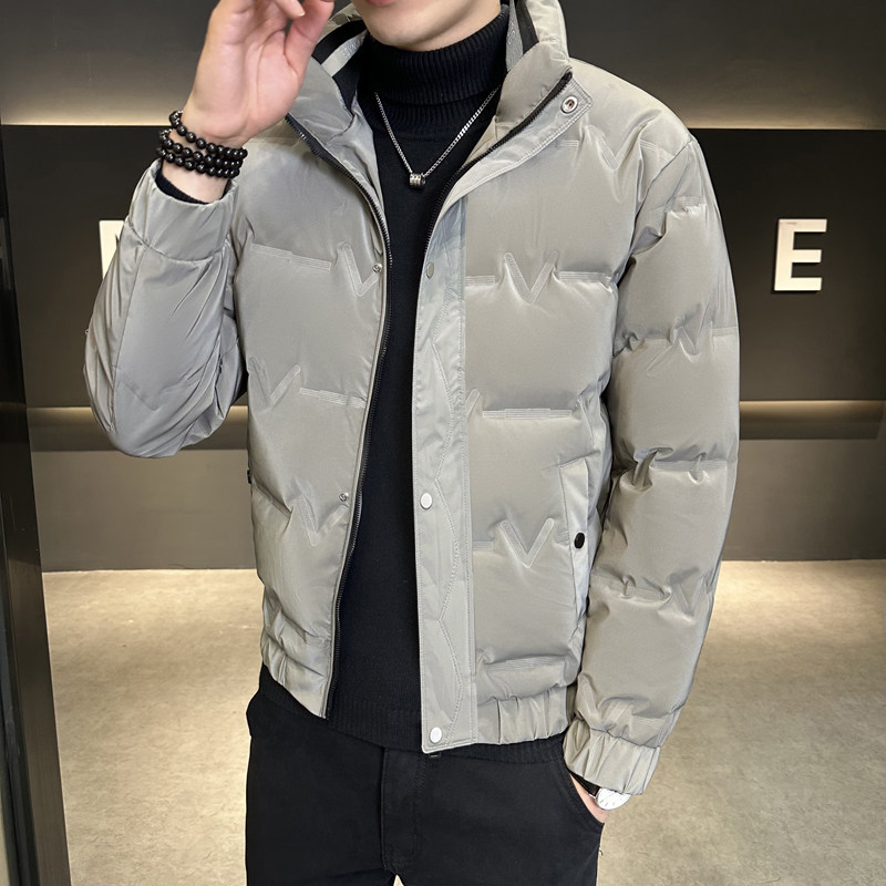 白鸭绒立领羽绒服保暖男2025年新款冬季男士外套3997P100，男装羽绒服，星座1411A