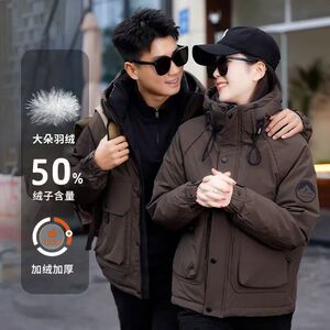 【50绒有报告】户外工装连帽工装男士羽绒服1078-1 P170图片