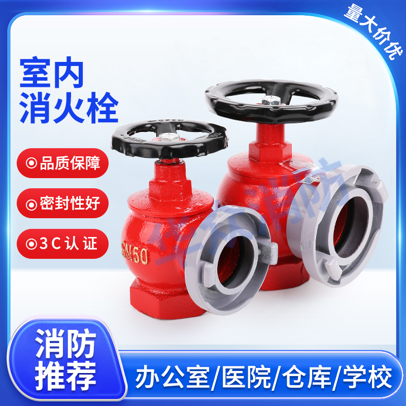 室内消火栓头SN65消防水可旋转带阀门开关2寸2.5寸减压稳压消防栓