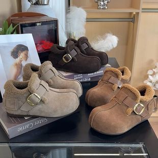 加绒厚底防滑百搭勃肯鞋全包2025新款冬款女款爆款软底不累脚博肯
