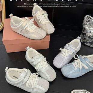 百搭休闲阿甘鞋 内增高6cm魔术贴德训鞋 女2026早春新款