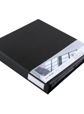 得力皮面名片册120/180/480/600大容量商务名片夹A4活页名片册