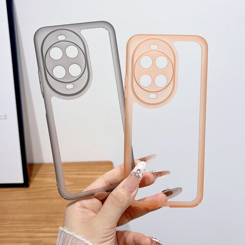 适用于华为nova14手机壳边框无背版nova14pro保护套散热镂空透气nova14Ultra超薄磨砂半透明壳防摔简约个性潮