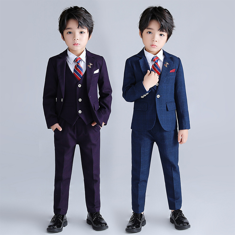 儿童马甲小西装套装男童婚礼服花童钢琴演出服主持人男孩西服春秋