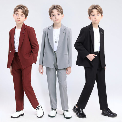 男童主持人西服小男孩礼服演出服