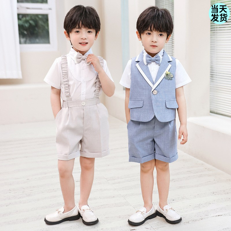 男童花童宝宝周岁生日礼服儿童小西装套装主持人钢琴演出西服春夏