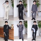 汉服2026春秋演出服礼服 儿童国风小西服唐装 男童新中式 礼服中山装