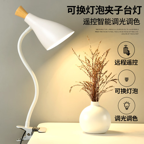 老式可换灯泡夹子式遥控床头台灯