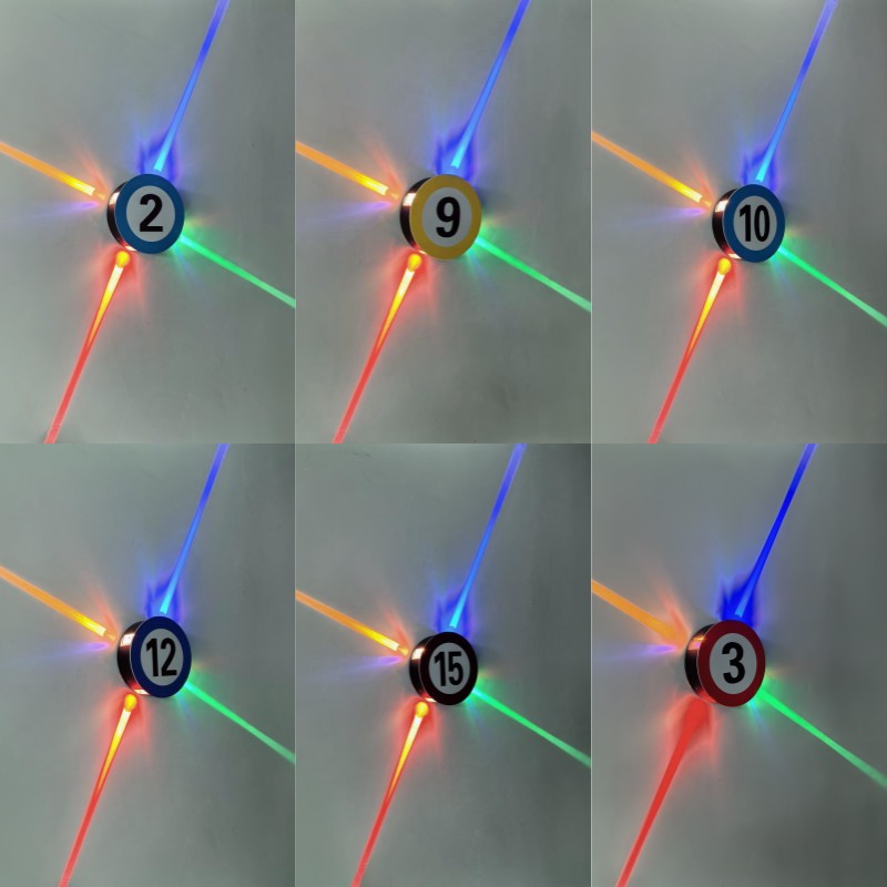 台球号码造型壁灯台球桌号码牌灯免费订制LOGO数字号码灯牌氛围灯