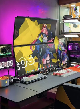 联合创新 INNOCN 40英寸双屏组合 炒股设计办公 上下双屏支架套餐