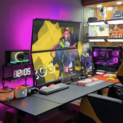 40英寸双屏组合炒股办公显示器