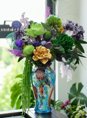 艺术插画古法琉璃莫奈花园系列