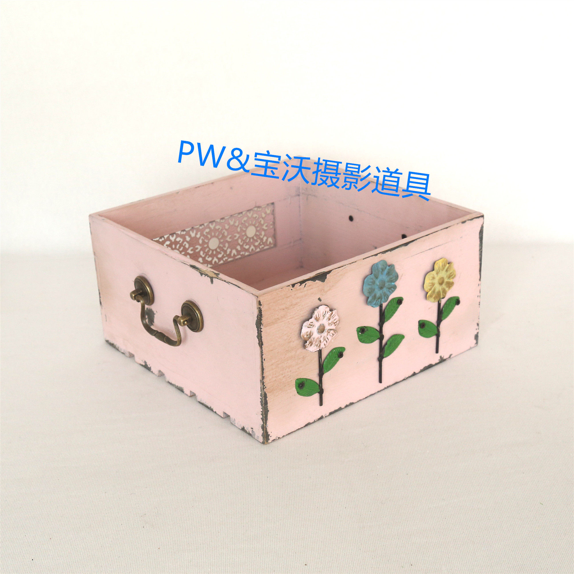宝沃复古做旧木质新生儿照框
