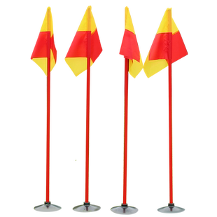 橡胶底座足球角旗标杆旗标志杆足球训练器材标志物障碍物学车绕杆