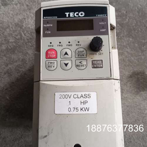 TECO东元7300CV变频器 0.75KW 200V议价