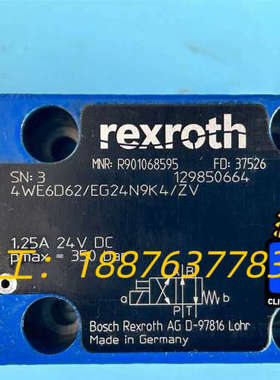 REXROTH电磁换向阀R901068595 4WE6D6X议价