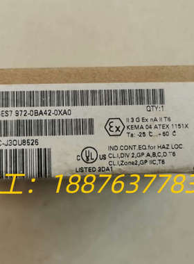 6ES7972-0BA42-0XA0全新原装正品未开封，有兴议价
