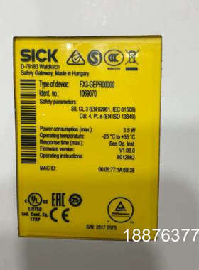SICK西克安全继电器FX3-GEPR00000 正品库存，议价