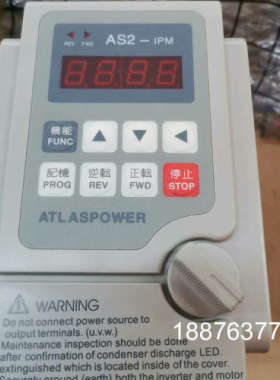 1.5KW台湾爱德利变频器AS2-115 IPM，功能完好。