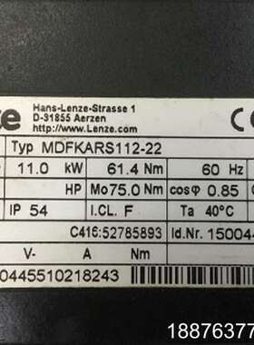 伦茨伺服电机 MDFKARS112-22 议价