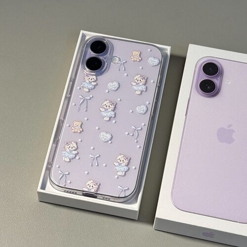 跳舞小猫卡通透明壳适用新款苹果17promax手机壳iPhone16p少女15可爱14简约13ins风12镜头保护11防摔x/8p软