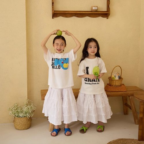 yummyrocky白奶油A类纯棉手工木耳边重工女童蛋糕裙