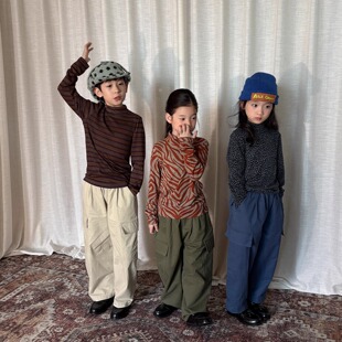 yummyrocky【万能百搭】100棉水洗棉内里加绒柔软蓄热工装裤