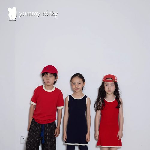 yummyrocky【BCI纱线】100%精梳棉A类亲肤柔软背心裙/短袖