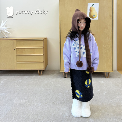 【666清仓不.退换】YR100%美利奴羊毛亲肤保暖海豹毛衣/皮球半裙