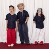 yummyrocky明线撞色A类新疆棉9分气球裤