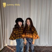 无补 yummyrocky限时限量富家千金感毛呢格子加厚披肩