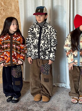 yummyrocky重工儿童灯芯绒裤2025秋冬新款纯棉超软亲子休闲长裤子