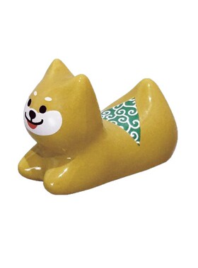 日本进口TANAKA可爱柴犬造型筷子架日式家用餐桌筷托创意陶瓷筷枕