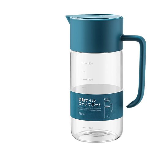 日本LISSA厨房玻璃油壶家用大容量防漏油罐重力自动开合装油瓶550