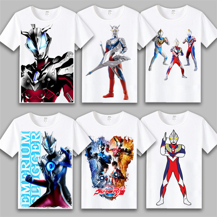 超人奥特曼t恤男童短袖透气宝宝儿童衣服男女卡通童装上衣新款 夏