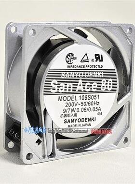 原装 San Ace 109S050/109S051 100V 200V 8025 交流风扇风机
