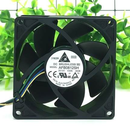 AFB0812SH 8025 12V 0.60A 8CM 温控PWM大风量机箱散热风扇